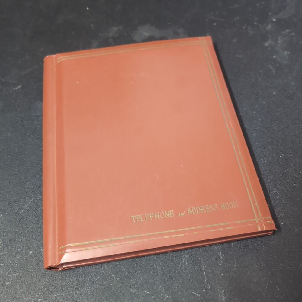 Made In Japan telephone and address bookvintage brown hardcover